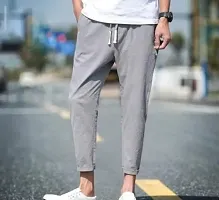 Classic Cotton Blend Solid Track Pants for Men-thumb2