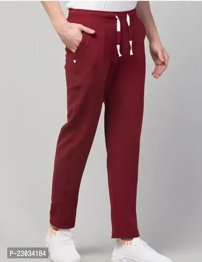 Classic Cotton Blend Solid Track Pants for Men-thumb3