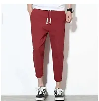 Classic Cotton Blend Solid Track Pants for Men-thumb3