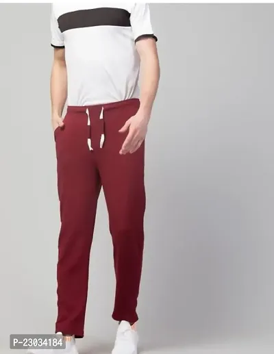 Classic Cotton Blend Solid Track Pants for Men-thumb2