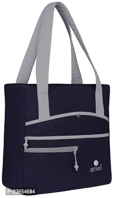 Stylish Navy Blue Leatherette  Tote Bags For Women-thumb2