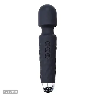 Craftisha Magic Personal Body Massager For Women Men | 20 Vibration Modes | Rechargeable | Waterproof |- (Black-thumb0