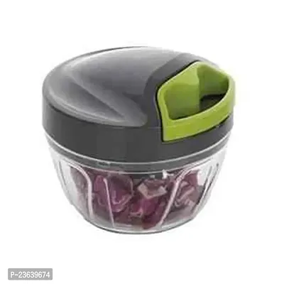 Wonder Kitchen Dori Handy Vegetable and Fruit Manual Onion Dry Fruit Salad Maker Vegetable Quick String Chopper Machine, Cutter 3 Stainless Steel Blades (black/Green)-thumb0