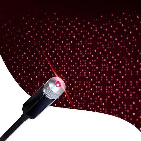 Linsden Diwali USB Star Night Light, Adjustable Romantic Flexible red Star Projector Night Light for Cars Ceiling Party Bedroom Decoration Interior Ambient Atmosphere