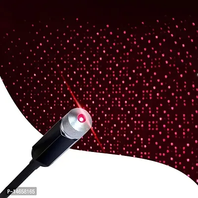 Linsder USB Star Night Light, Adjustable Romantic Flexible red Star Projector Night Light for Cars Ceiling Party Bedroom Decoration Interior Ambient...-thumb0