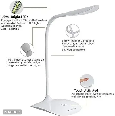 Rechargeable Emergency Table Lamp/Student Reading Light/Led Foldable Desk Lamp Table LAMP(White) Study Lamp-thumb2