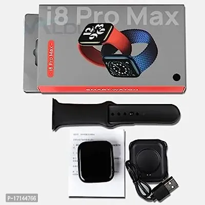 Smart Watch i8 Pro Max Touch Screen Bluetooth Smartwatch with Activity Tracker Compatible with All 3G/4G/5G Android  iOS Smartphones Built Mic  Speaker IP68 Rating -Black-thumb2