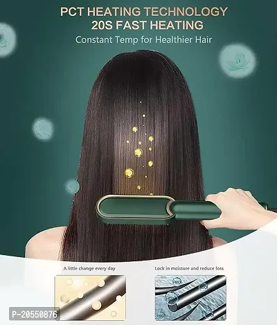 Hair Straightener Brush, Hair Straightener Comb 5 Temperature Control Product #1-thumb3