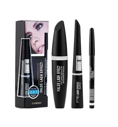 Long Lasting Deep Black Kajal With Makeup Essential Combo