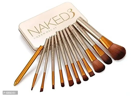 Beautify Naked 3 Makeup  Brushes for different use (Set of 12 brushes with box )