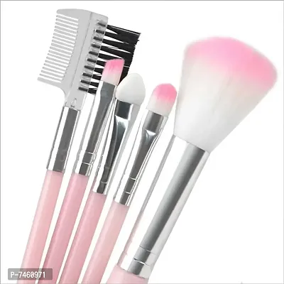Beautify Look -Makeup Brushes Kit Professional | Makeup Brushes Kit for Girls | Pink Mini Eye shadow Foundation Eyebrow Lip Makeup Brush Fine Beauty (Light Pink) | Makeup Brushes Kit (Pack of 5)-thumb3