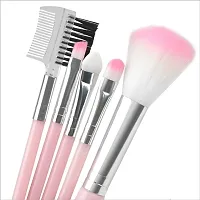 Hot Beauty -Makeup Brushes Kit Professional | Makeup Brushes Kit for Girls | Pink Mini Eye shadow Foundation Eyebrow Lip Makeup Brush Fine Beauty (Light Pink) | Makeup Brushes Kit (Pack of 5)-thumb3