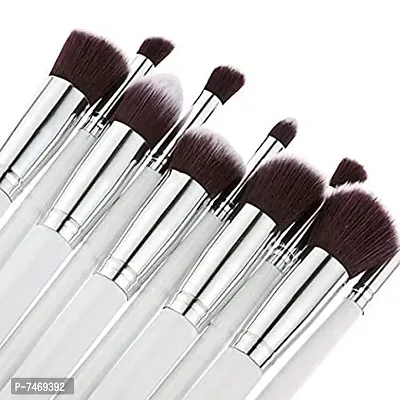 Beautify Look 10 Premium Makeup Brushes Set White + 6 Makeup Sponges  Puff-thumb3