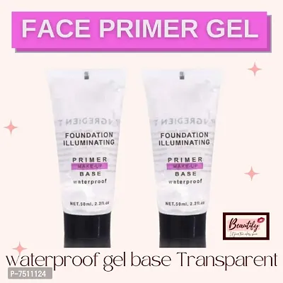 Hot Beauty Professional Foundation Illuminating Gel Primer Makeup Base waterproof Combo of 2-thumb0