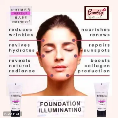 Hot Beauty Professional Foundation Illuminating Gel Primer Makeup Base waterproof Combo of 2-thumb3