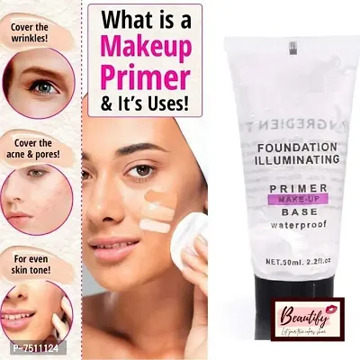 Hot Beauty Professional Foundation Illuminating Gel Primer Makeup Base waterproof Combo of 2-thumb2