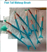 Beautify 10 Pc fish tail make up Brushes in different color-thumb1