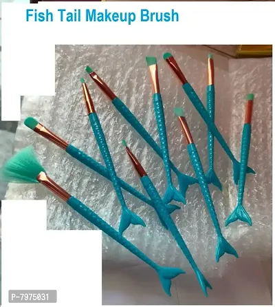 Beautify 10 Pc fish tail make up Brushes in different color-thumb2