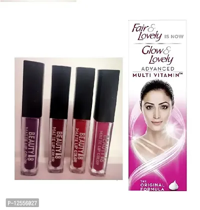 Fair  Lovely with 4 Matte Liquid  Red Mahroon Lipstick