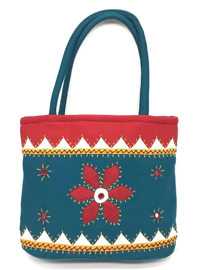 srishopify handicrafts Premium Cotton Handmade Women's Tote Bag Hobo Shoulder Bag Stylish Handbag Girls New Year Pongal Sankranti Gift Items For Ladies