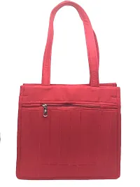 SriShopify Handicrafts Traditinoal Bridal handbags Hand Embroidery Tote Bag Handmade shoulder bag for women hand bags stylish Red Handbag (Size 12x13x5 inch Original Mirros and Beads)-thumb1