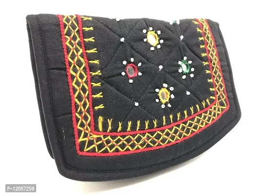 Buy SriAoG Handcrafted Mini Hand Purse for Women Original Mirror Work Money  Wallet for Girls (6.5 inch Small Pouch Pink Two Fold Handmade Thread Work)  (Beige) Online In India At Discounted Prices