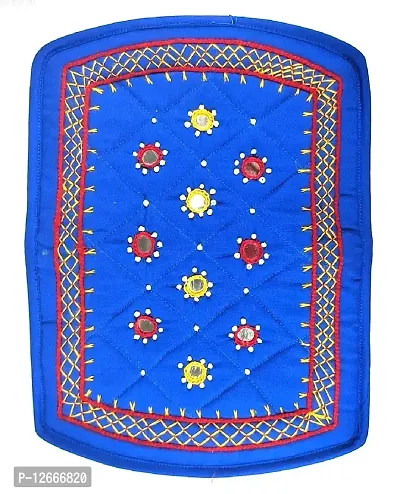 Women?s Hand purse Banjara Traditional Clutches, Cotton handmade Hand Purse ladies wallet (Small 6.5 Inch, Blue, Mirror, Beads and Thread Work Handcraft)-thumb2