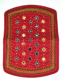 SriShopify Handicrafts women clutches, Banjara Ethnic Hand Purse, Cotton handmade ladies wallet with phone pocket (Medium 8.5 Inch, Red, Mirror, Beads and Thread Work Handcraft)-thumb3