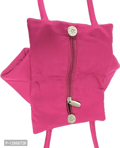 SriShopify Handicrafts Women?s Handbag Banjara Traditional Hobo Bag Purse Cotton handmade (Small, Mirror and Beads thread Work Handcraft Pouch, Pink and Green)-thumb4