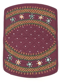 SriShopify Handicrafts Money Pouches for Girls Banjara Traditional Hand Purse Cotton Clutch Purse for Women Wallet (6.5 Inch Small Purse Maroon Mirror, Beads and Thread Work Handcraft)-thumb3