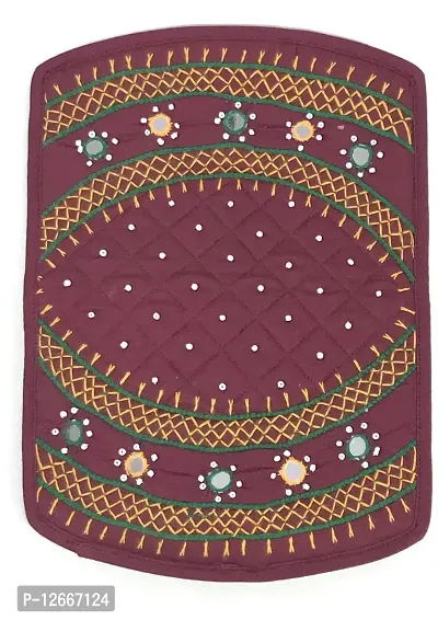 SriShopify Handicrafts Money Pouches for Girls Banjara Traditional Hand Purse Cotton Clutch Purse for Women Wallet (6.5 Inch Small Purse Maroon Mirror, Beads and Thread Work Handcraft)-thumb4