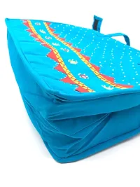 srishopify handicrafts Handmade Ethnic Tote Bag for Women | Shoulder Bag with Full Top Zipper, Cotton Handbags | Ladies Purse Handbag Birthday Gifts Medium Size Blue-thumb3