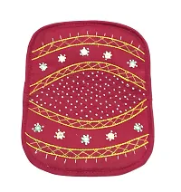 srishopify handicrafts Handmade Women's Wallet | Made with Soft Cotton Fabric| Slim and Easy to Fit in Pocket Clutch| Money Purse with Button Closure Unique Gift Items 8.5 Inch Maroon-thumb2