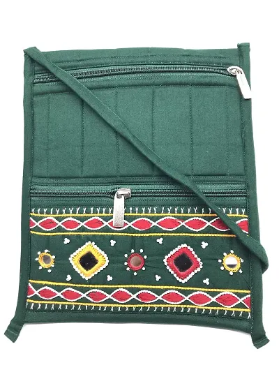 srishopify handicrafts?Women Mobile Cell Phone Pocket Wallet Crossbody Sling Bag With For Women Girls Multicolor Travel sling bag Medium 9x8 inch handamde work