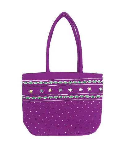 SriAoG Banjara Hand Embroidered Tote Bag Ladies Designer Jaipuri Bags for Women Stylish Wedding Gift Items Inch