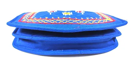 Women?s Hand purse Banjara Traditional Clutches, Cotton handmade Hand Purse ladies wallet (Small 6.5 Inch, Blue, Mirror, Beads and Thread Work Handcraft)-thumb3