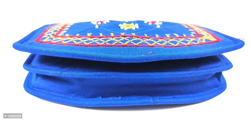 Women?s Hand purse Banjara Traditional Clutches, Cotton handmade Hand Purse ladies wallet (Small 6.5 Inch, Blue, Mirror, Beads and Thread Work Handcraft)-thumb4