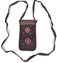 SriShopify handicrafted phone holder purse for girls sling bags stylish cross boady bag Banjara Cotton Batwa(Original Mirror work Beads Thread Work handcrafted sling bags Small)-thumb1