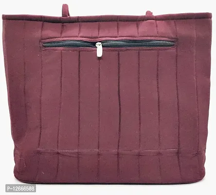 SriShopify Handcrafted Banjara embroidered handbags Aplic Mirror work Handbag for Women | Travel handbag | Zipper Tote Bag | ladies shoulder bags | Shopping Hand bag Medium brown handbags-thumb2