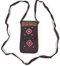 SriShopify handicrafted phone holder purse for girls sling bags stylish cross boady bag Banjara Cotton Batwa(Original Mirror work Beads Thread Work handcrafted sling bags Small)-thumb3
