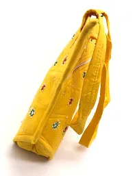 srishopify handicrafts Handmade Women Handbags Shoulder Hobo Bag with Long Strap Ladies Purse Handbag, 14.5L x 7B x 9.5H inches Return Gift Items Yellow-thumb2