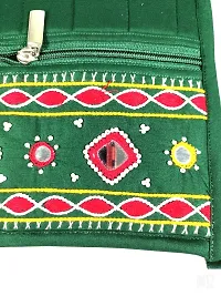 srishopify handicrafts?Women Mobile Cell Phone Pocket Wallet Crossbody Sling Bag With For Women Girls Multicolor Travel sling bag Medium 9x8 inch handamde work-thumb1