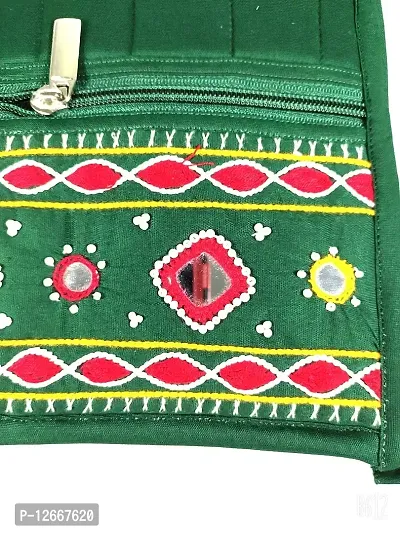 srishopify handicrafts?Women Mobile Cell Phone Pocket Wallet Crossbody Sling Bag With For Women Girls Multicolor Travel sling bag Medium 9x8 inch handamde work-thumb2