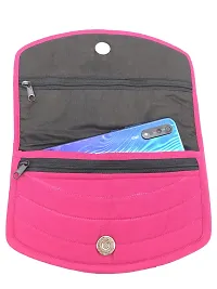 SriShopify Handicrafts Ladies Wallet for Womens Hand Purse ladies clutches purses phone case (Medium Money Clutch purse pink 8.5 Inch Original Mirror Beads and Thread Work handmade)-thumb1