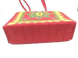 SriShopify Banjara Handicrafts Cotton Embroidery Multicolour Rajasthani Jaipuri Hand Bag for Women  Girls handmade embroidery designs red  Green Size 25x25x9 cm-thumb2