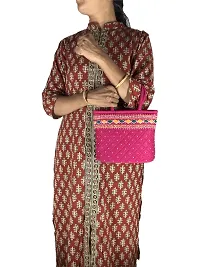 SriShopify Handmade Mini Purse Flap Handbag stylish trendy Purse/Handbag, Mini Beautiful Fashion Washable Sling bag Bhai Dooj Gift for Sister-thumb1