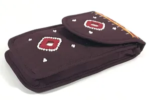 SriShopify handicrafted phone holder purse for girls sling bags stylish cross boady bag Banjara Cotton Batwa(Original Mirror work Beads Thread Work handcrafted sling bags Small)-thumb2