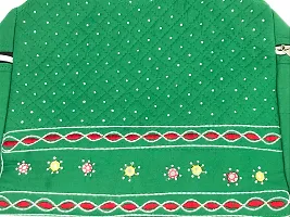 srishopify handicrafts Traditional Bridal Handbags Adjustable Strap Hand Embroidery Tote Bag Handmade Shoulder Bag for Women Stylish Bridal Gift Items for Wedding 11 Inch Green-thumb1