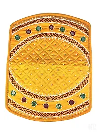 SriShopify Handicrafts Womenrsquo;s Hand purse Banjara Traditional Clutches, Cotton handmade money purse ladies wallet (Medium 8.5 Inch Musturd Yellow Wallet Mirror, Beads and Thread Work)-thumb3