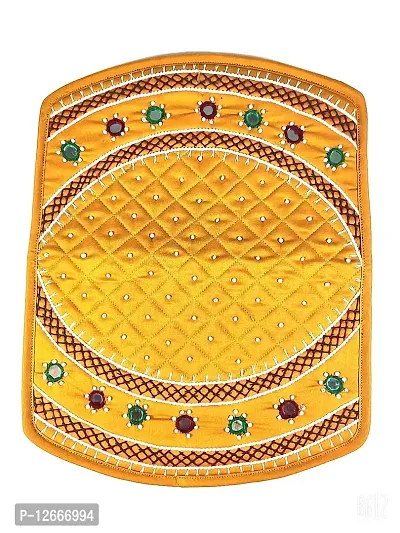 SriShopify Handicrafts Womenrsquo;s Hand purse Banjara Traditional Clutches, Cotton handmade money purse ladies wallet (Medium 8.5 Inch Musturd Yellow Wallet Mirror, Beads and Thread Work)-thumb4